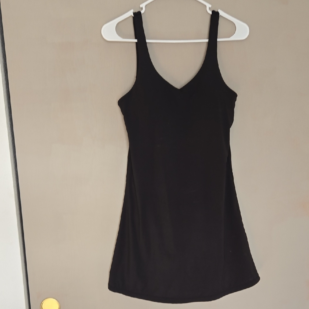 Black Tennis Dress with Built-in Bra & Shorts